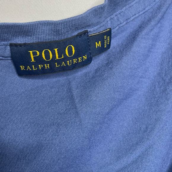 Ralph Lauren Blue V Neck Womens Tshirt- M - Picture 2 of 5